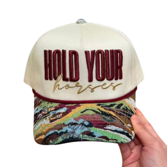 HOLD YOUR HORSES CANVAS CAP